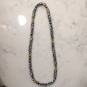 Anthropologie black and yellow necklace